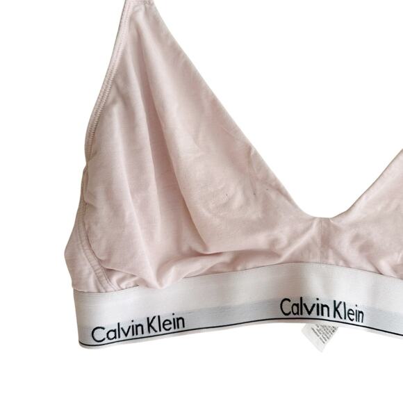 Calvin Klein Soft Triangle Wireless Nursing Bralette Cream Pink Size XL - Picture 3 of 7
